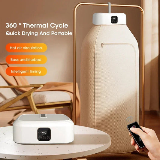 Pivdo Portable Mini Electric Cloth Drying Machine for Home Travel Wet Clothes Dryer Electric Cloth Dryer