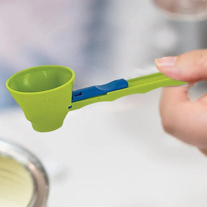 Measuring Spoon Funnel With Longer Handle Spill-Proof Powder Scoop Precise Measurement Bottles Scooper gadgets