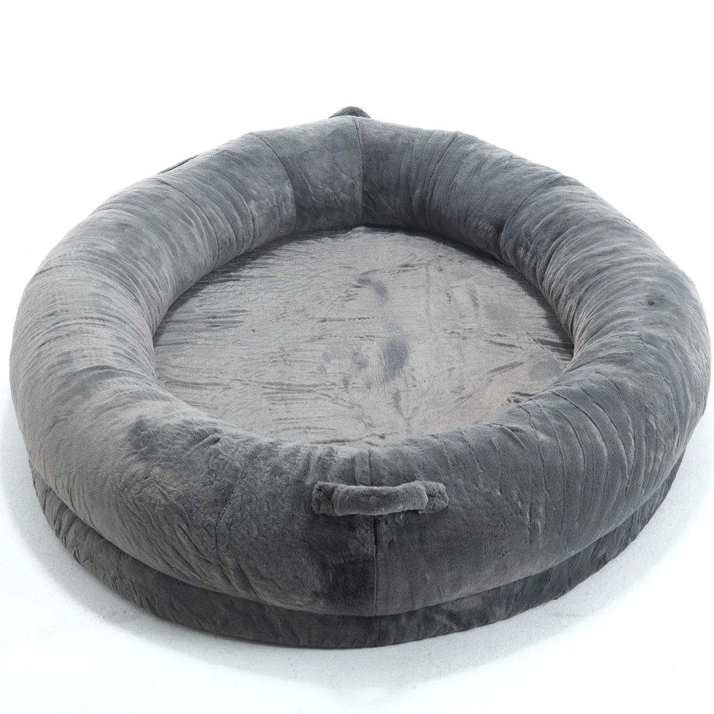 Dog Bed for Humans - Human Dog Bed for People Adult, Giant Dog Bed for Humans Adult, Human Size Dog Bed for Napping Families with Blanket, Throw Pillow,